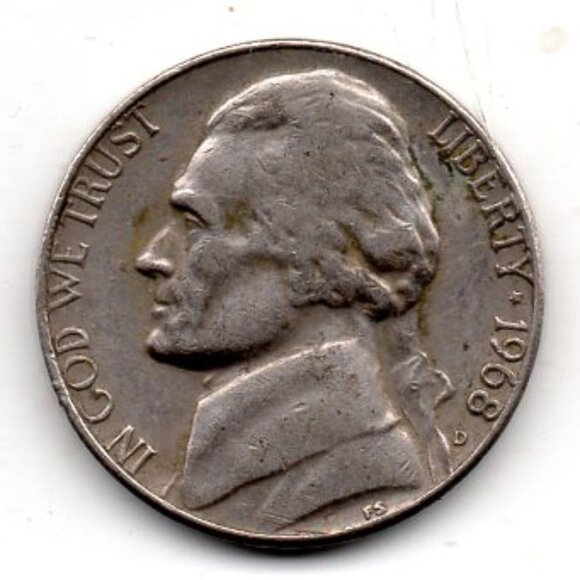Estate Find - 1968 D Jefferson Nickel - Picture 1 of 2